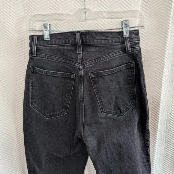 Abercrombie & Fitch The Kick Flare Ultra High Rise Jeans Black Denim Size 26/2R - Picture 6 of 8